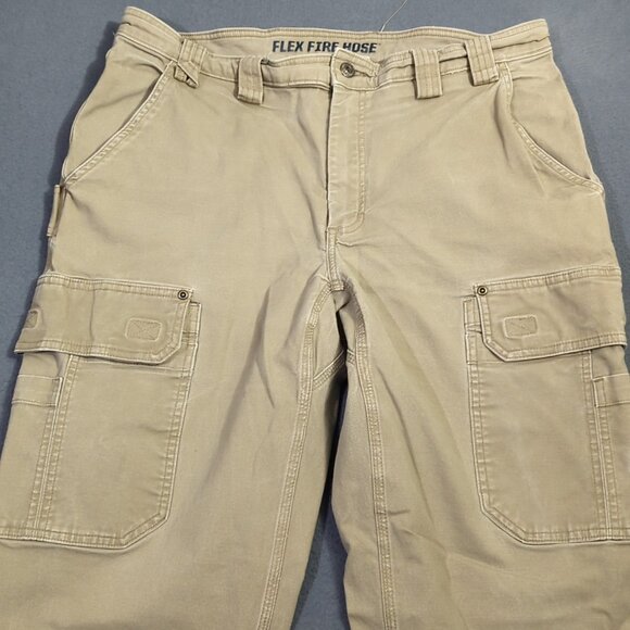 Duluth Pants Men's 38x34 Fits 36x32 Dessert Khaki Flex Fire Hose Relaxed Fit - Picture 5 of 13